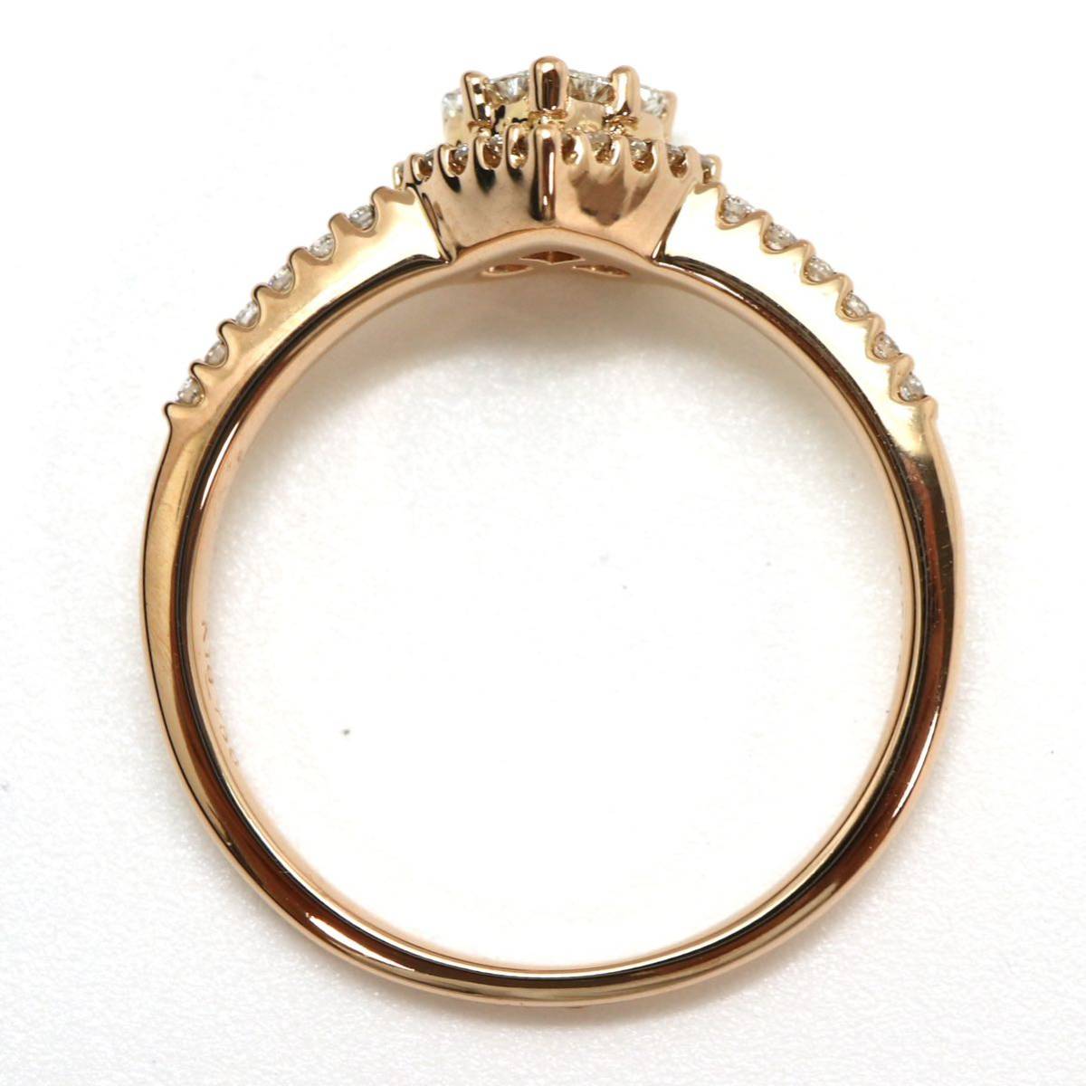 ◆K18 天然ダイヤモンドリング◆A◎ 約3.2g 12号 0.33ct diamond ジュエリー ring 指輪 EC3/EC4の画像6