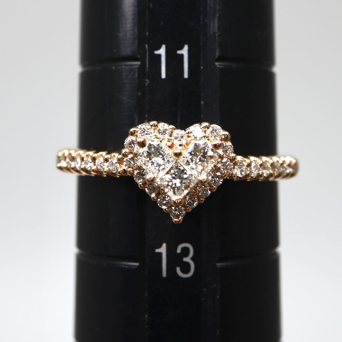 ◆K18 天然ダイヤモンドリング◆A◎ 約3.2g 12号 0.33ct diamond ジュエリー ring 指輪 EC3/EC4_画像9