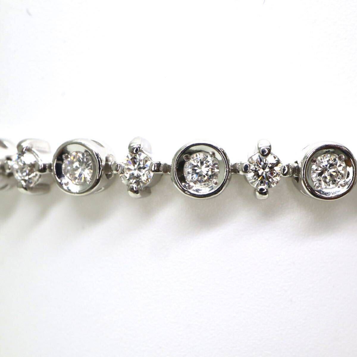 DE BEERS(デビアス)LINE(ライン)高品質!!◆K18 天然ダイヤモンド テニスブレスレット◆A 約8.4g 約17.5cm diamond bracelet EI3/FA2_画像6