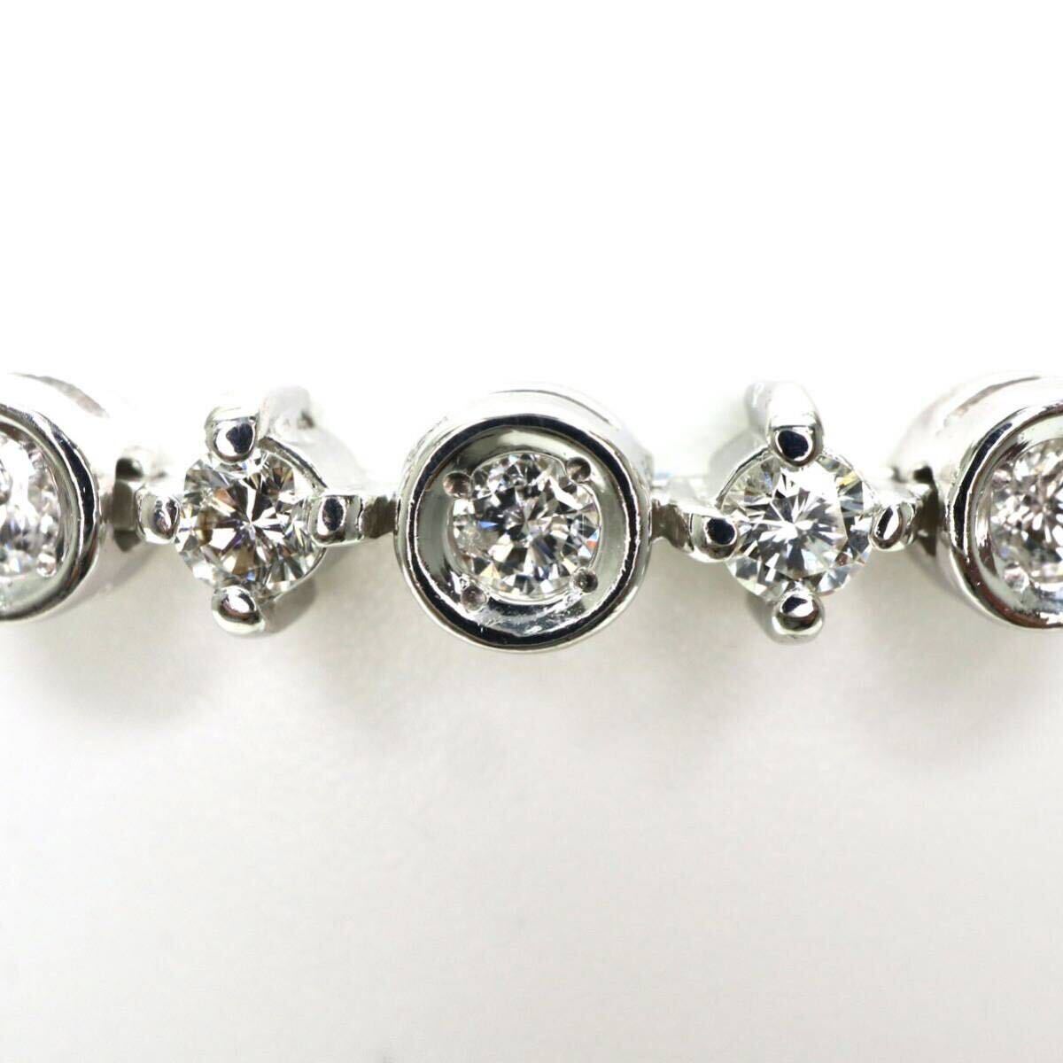 DE BEERS(デビアス)LINE(ライン)高品質!!◆K18 天然ダイヤモンド テニスブレスレット◆A 約8.4g 約17.5cm diamond bracelet EI3/FA2_画像4