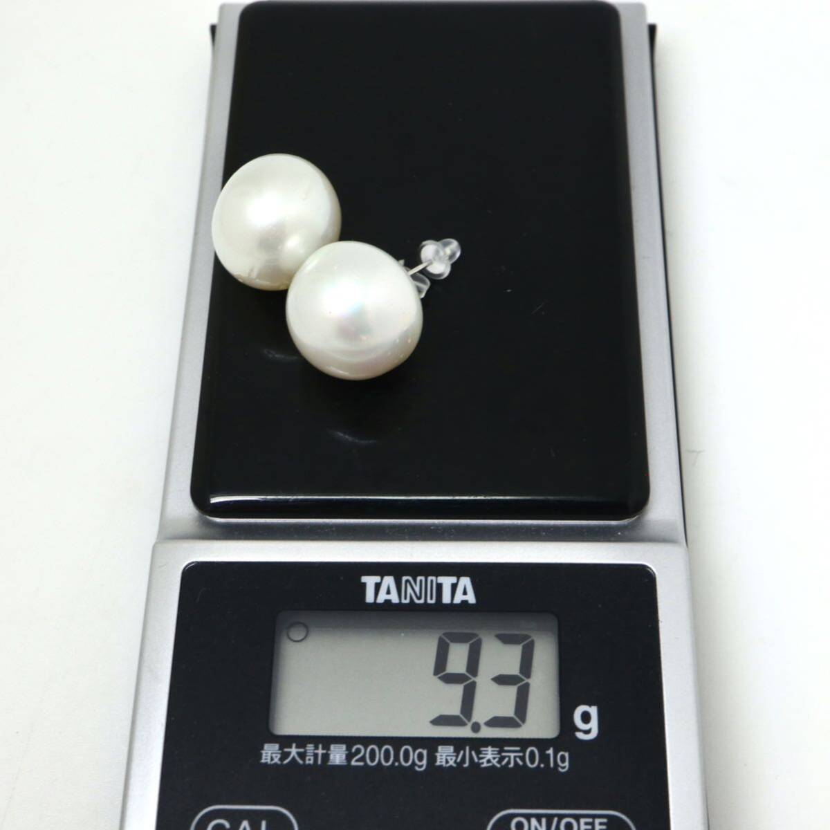  large .!!*K14 south . White Butterfly pearl earrings *A approximately 9.3g pearl pearl jewelry earring DC8/DC8