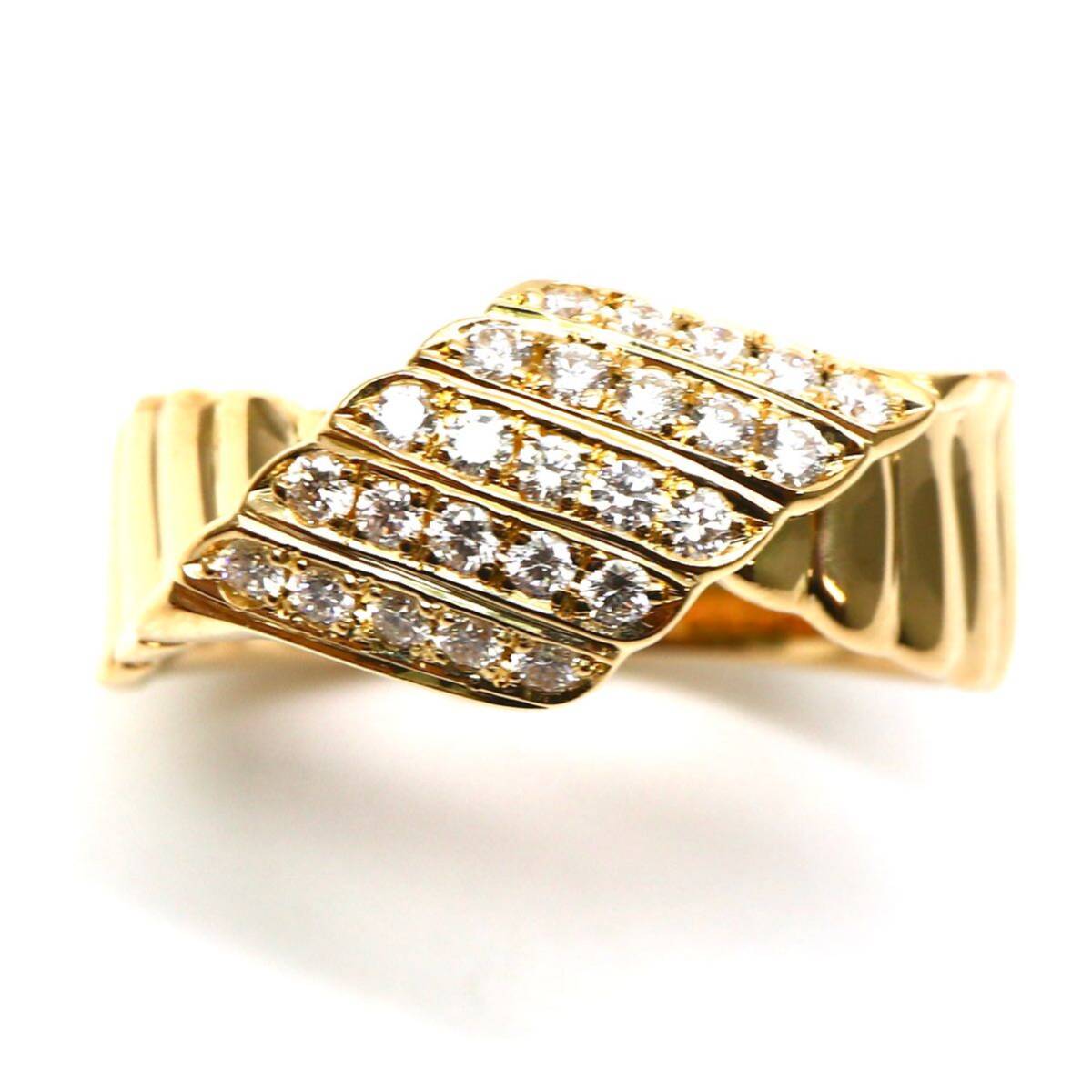 POLA jewelry(ポーラ)◆K18 天然ダイヤモンドリング◆A 約5.8g 13号 0.25ct diamond ring 指輪 EE0/EE4の画像2