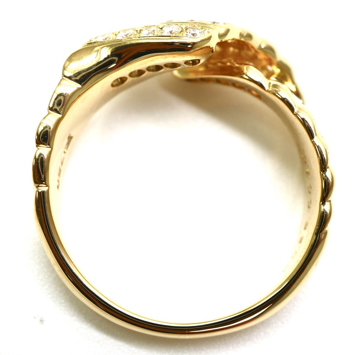 POLA jewelry(ポーラ)◆K18 天然ダイヤモンドリング◆A 約5.8g 13号 0.25ct diamond ring 指輪 EE0/EE4の画像4
