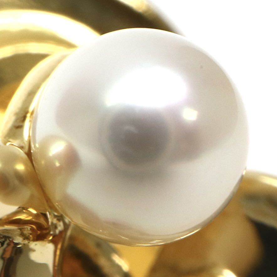 MIKIMOTO(ミキモト)◆K18 アコヤ本真珠ピンブローチ◆A 約3.4gパール pearl EA5/EA7の画像3