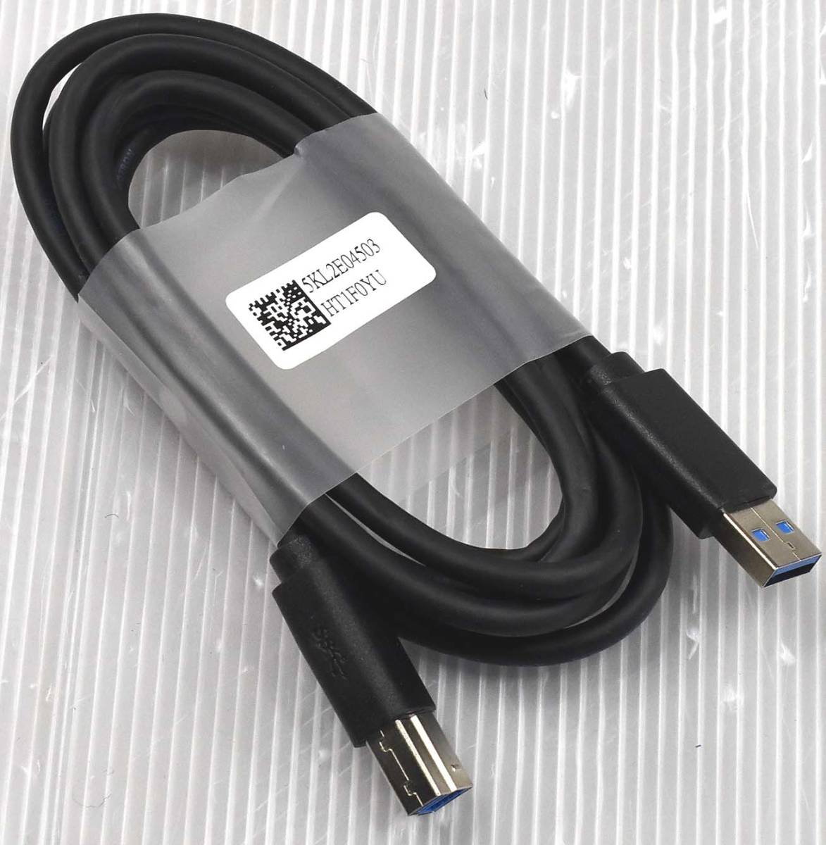 (未使用品) USB3.0 ケーブル Aタイプオス-Bタイプオス (長さ1.8m 180cm) (DELL製 ブラック) 同梱対応 (PU03 x4s_画像1