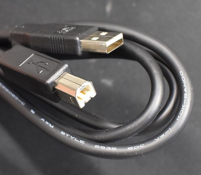 [未使用品] 2メートル USB2.0 ケーブル Aタイプオス-Bタイプオス 長さ2m (2メートル 200cm) (ブラック) (PUR01 x6sの画像2