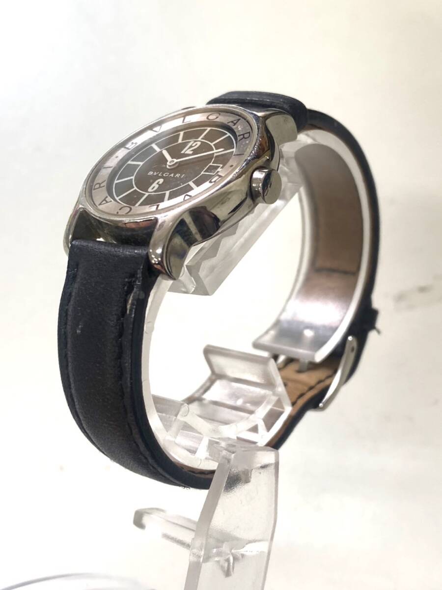 BVLGARI ブルガリ ソロテンポ ST29S D31169 腕時計 クォーツ デイト ラウンドフェイス 未稼働 ss021905_画像4