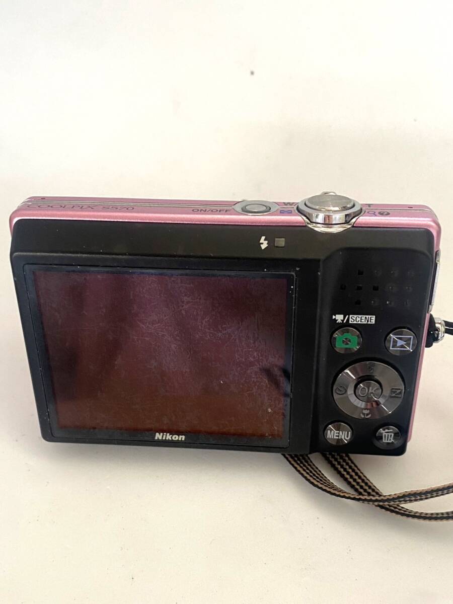 ニコン Nikon COOLPIX S570 コンパクトカメラ デジタルカメラ デジカメ コンデジ ピンク 動作未確認 ㏄022201_画像2