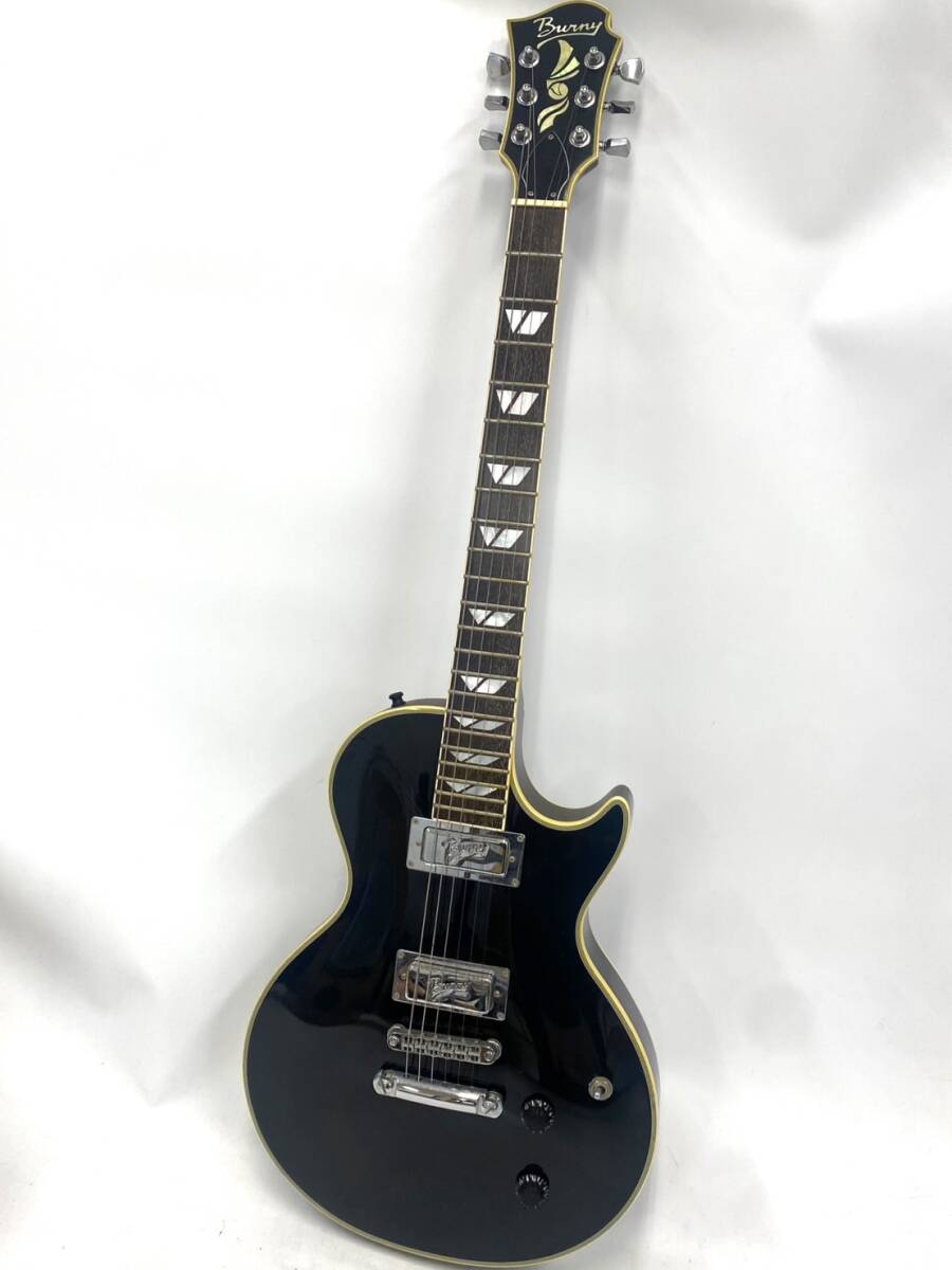 美品 バーニー Burny LG-85BT レスポール エレキギター 6弦 弦楽器 黒 ブラック ハードケース付き ㏄010001の画像1