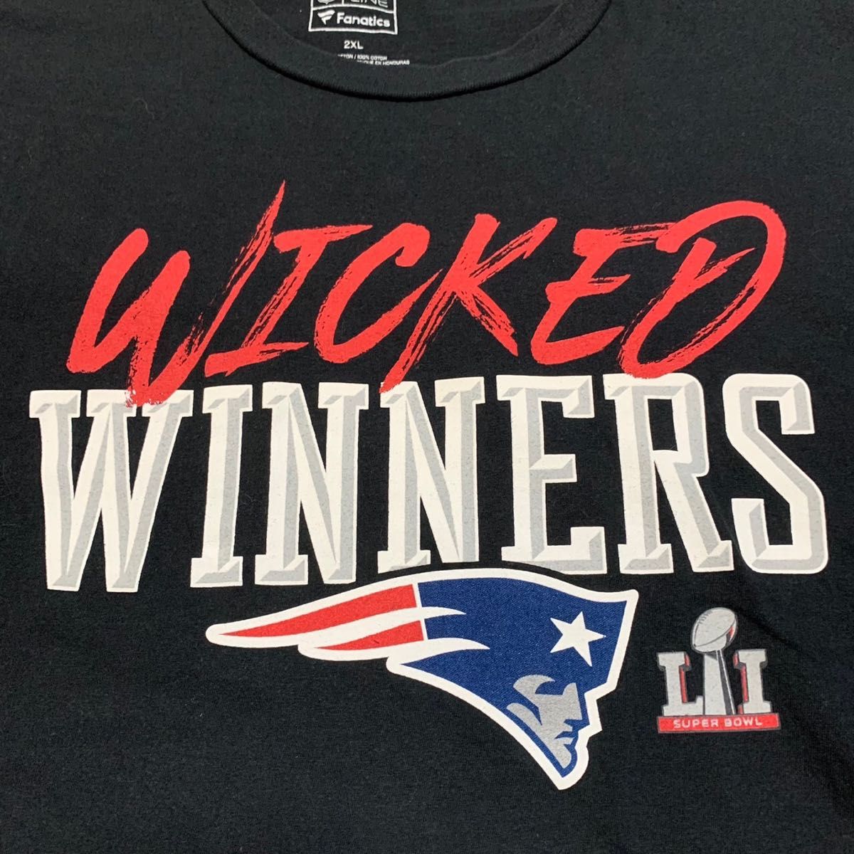 【US古着】NFL ペイトリオッツ スーパーボウル プリント 半袖 Tシャツ ビックサイズ 2XL コットン100%