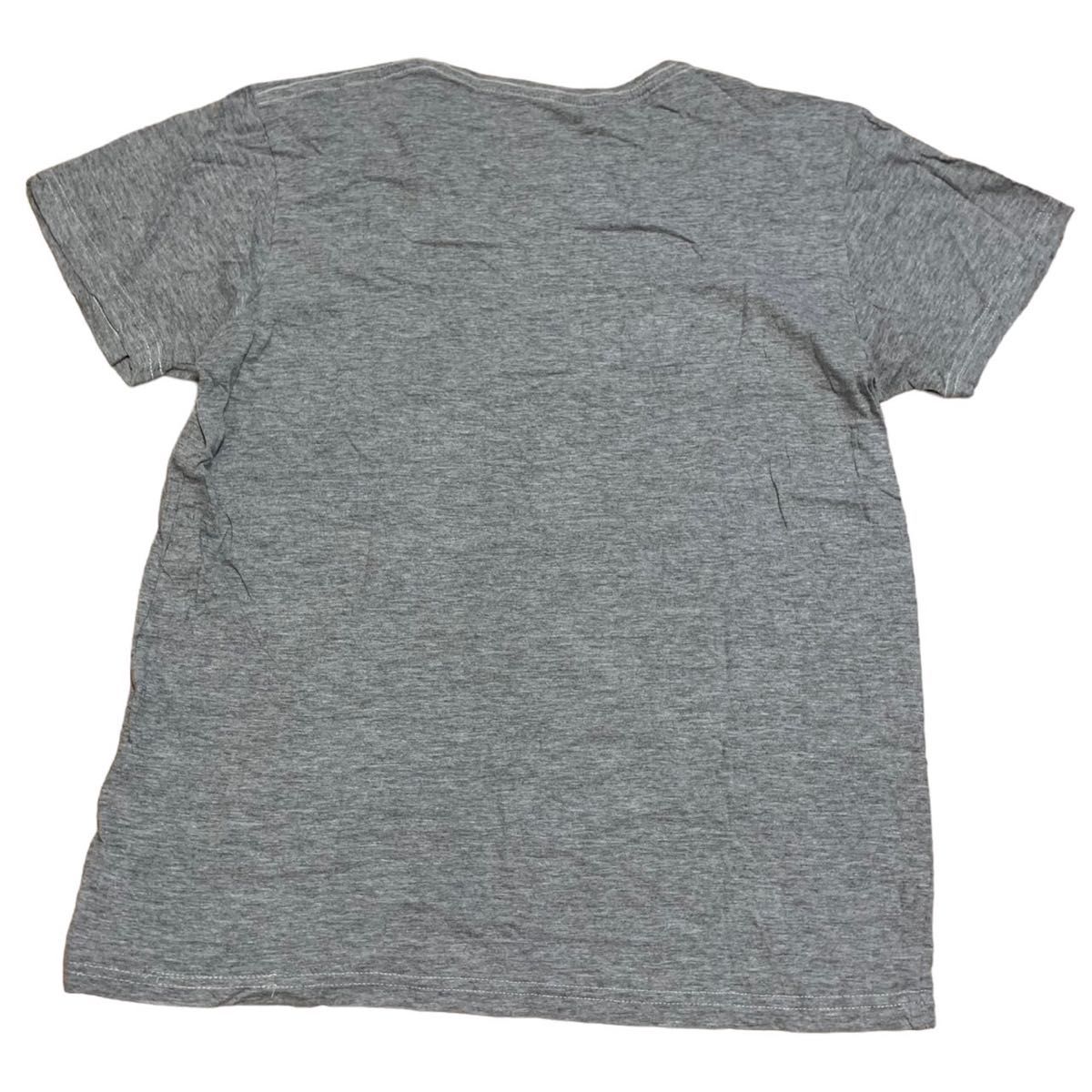 【US古着】フクロウ プリント 半袖 Tシャツ グレー XSサイズ