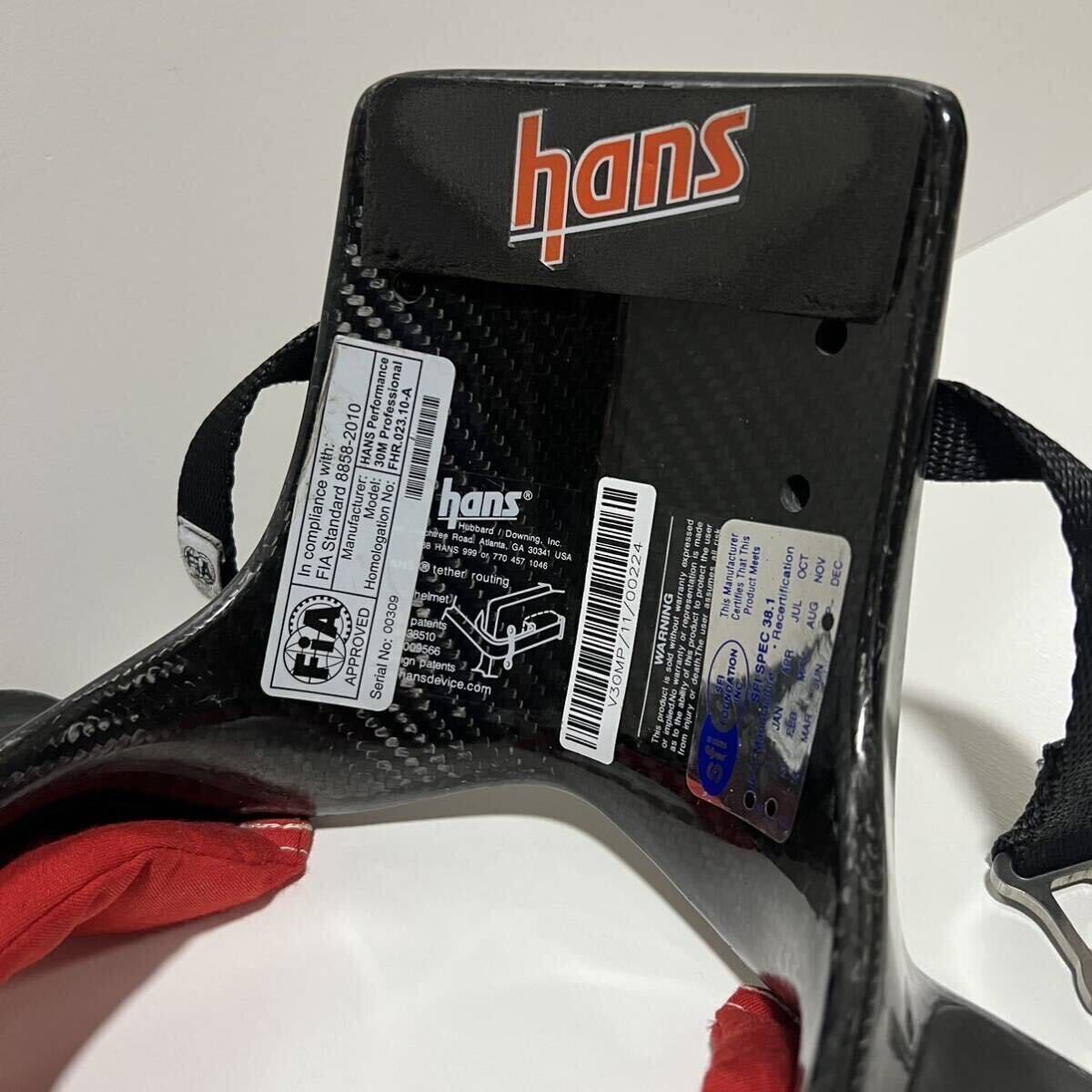 HANS ハンス社製 ハンス デバイス プロフェッショナルシリーズ カーボン デバイスパッド レッド ハンスパッドシートベルトパッドサーキットの画像5