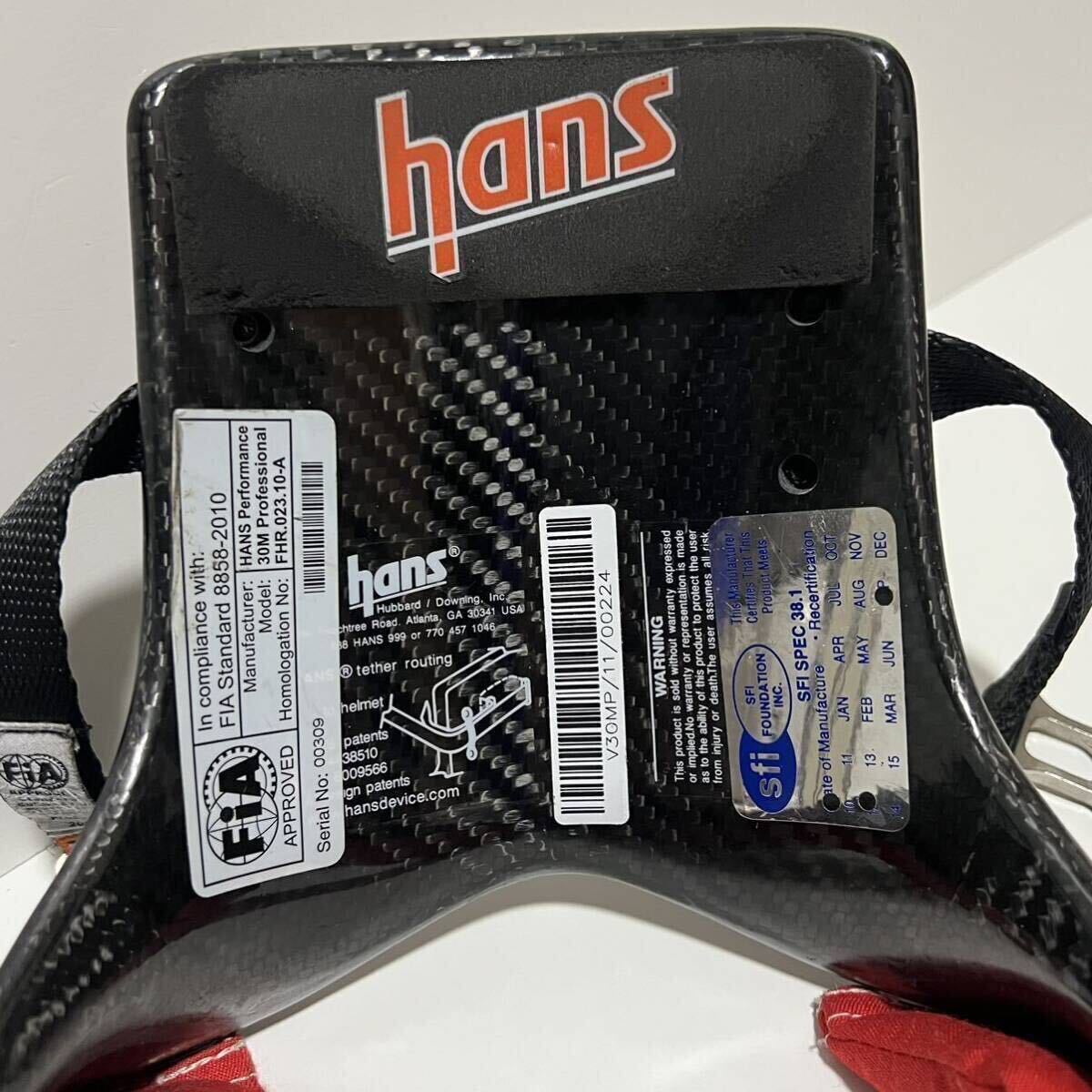 HANS ハンス社製 ハンス デバイス プロフェッショナルシリーズ カーボン デバイスパッド レッド ハンスパッドシートベルトパッドサーキットの画像6