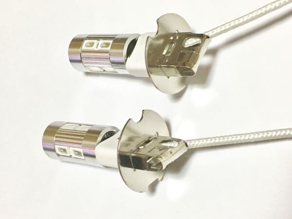 12/ 24V 兼用 LED フォグランプ H3 左右2個 5730 グリーン 緑 プロフィア グレート クオン ギガ キャンター エルフ コンドル ファイター_画像2