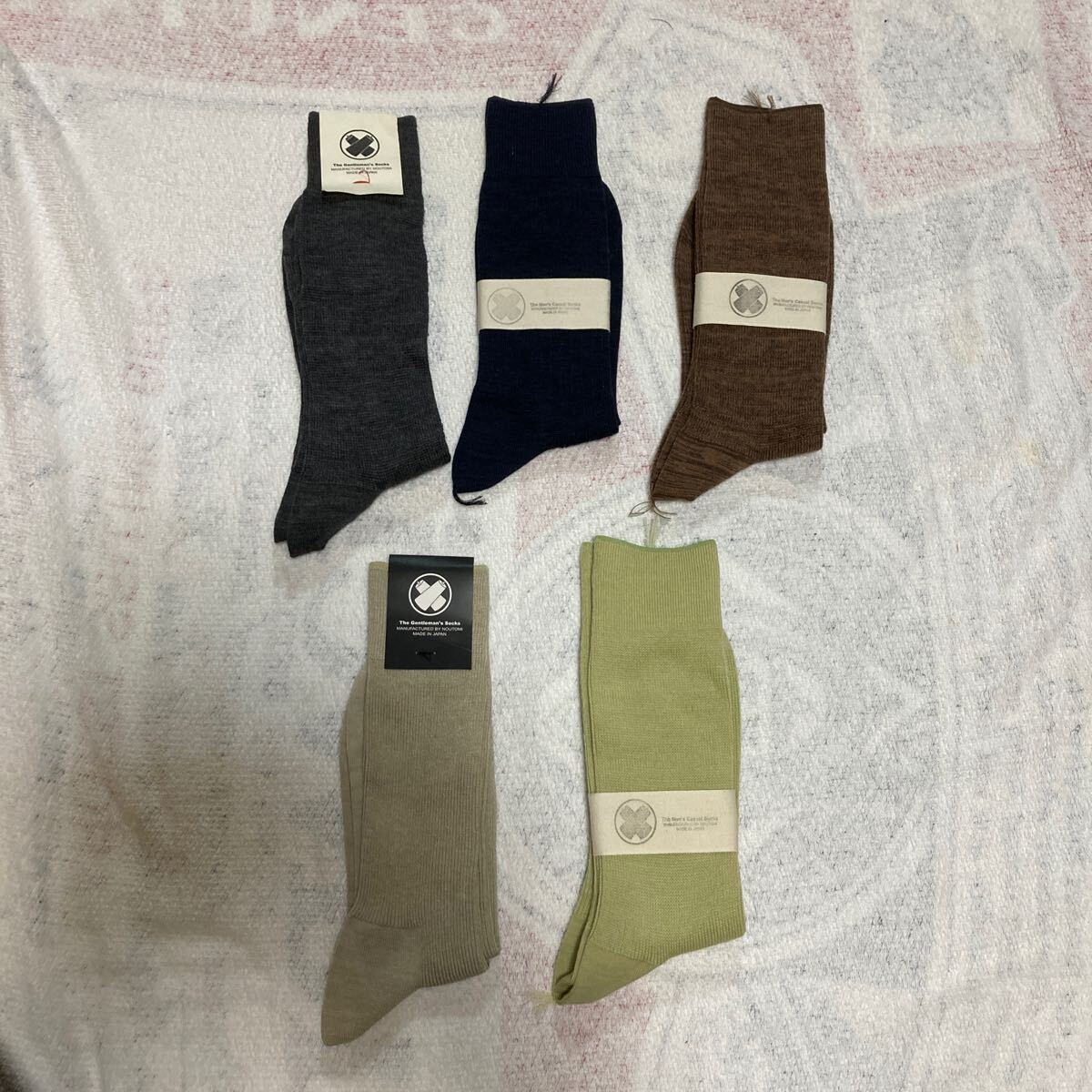 日本製Ｎoutomi紳士 靴下 ５足まとめ売り２５から２６センチ_画像1