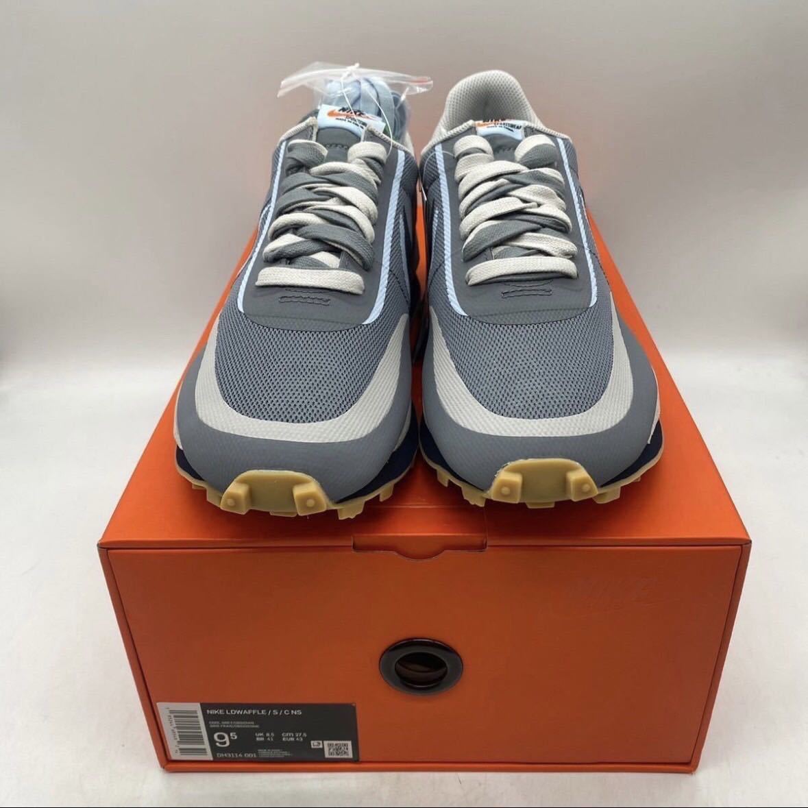 【27.5cm】新品 CLOT SACAI NIKE LDWAFFLE COOL GREY クロット サカイ ナイキ LDワッフル クールグレー (DH3114-001) 4383_画像2