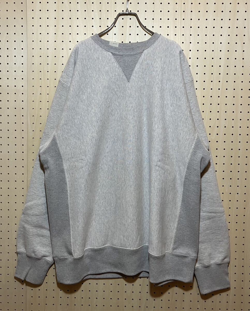 【42】N.Hoolywood Loopwheeler Crewneck Sweat Gray エヌハリウッド ループウィラー クルーネック スエット グレー 日本製 T192_画像1