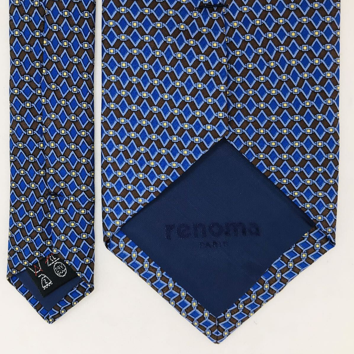 [renoma] бренд галстук голубой мелкий рисунок рисунок шелк 