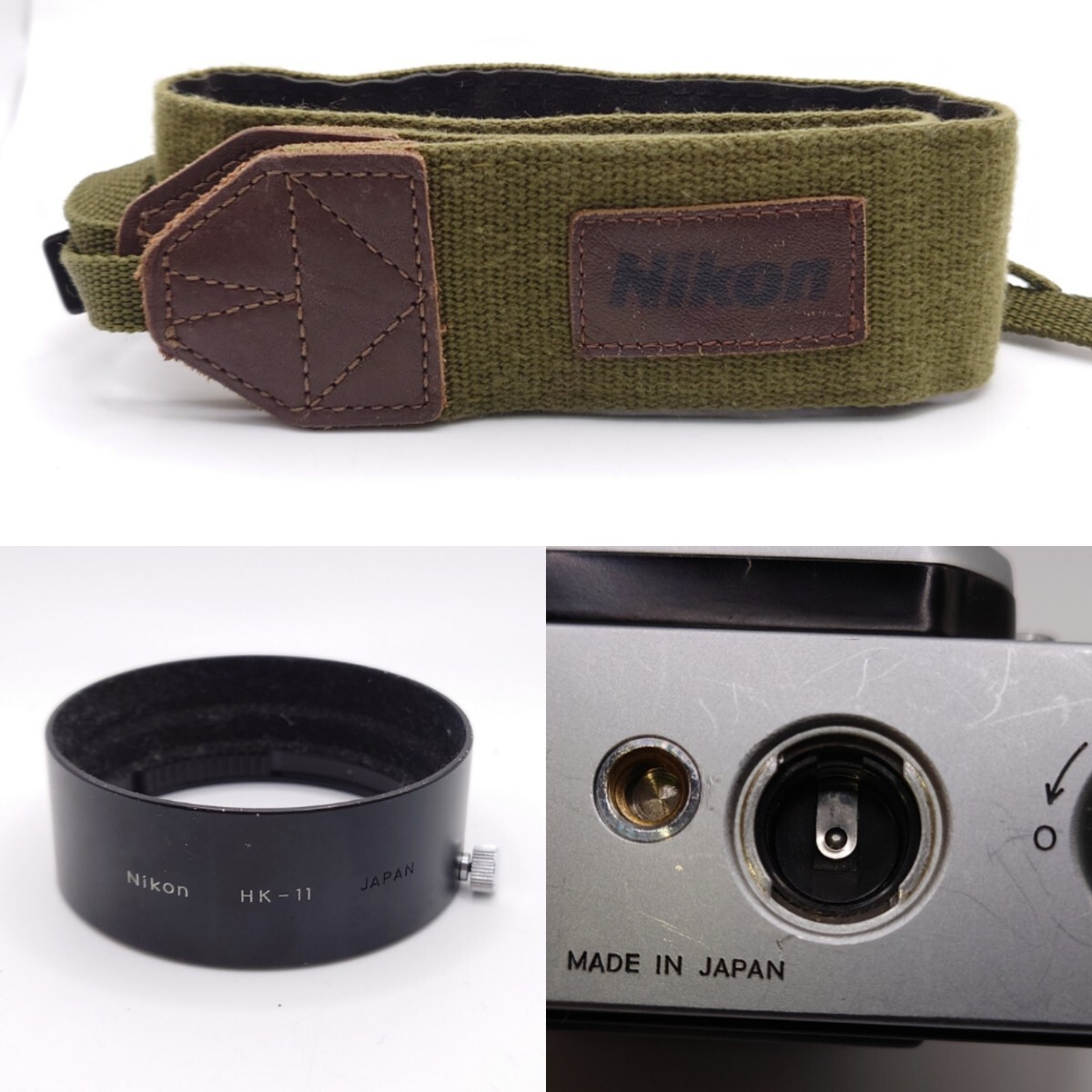 【R1-428】 Nikon F2 フォトミック シルバー ボディ フィルム 一眼レフ カメラZOOM NIKKOR 35-105mm 1:3.5-4.5 シャッター動作OK_画像8