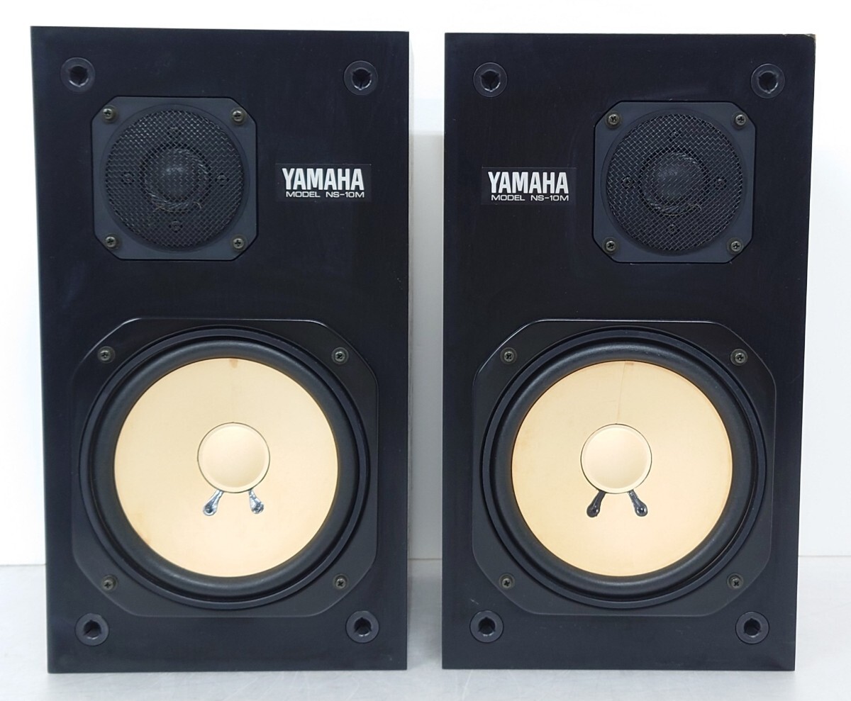 【B02-203】 YAMAHA SPEAKER SYSTEM NS-10M ヤマハ スピーカー システム ペア 2way 小型 ブックシェルフ型 密閉方式 音出しOK_画像2