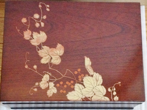 小道具入れ 文箱 木製 22.9×30.3×13.3