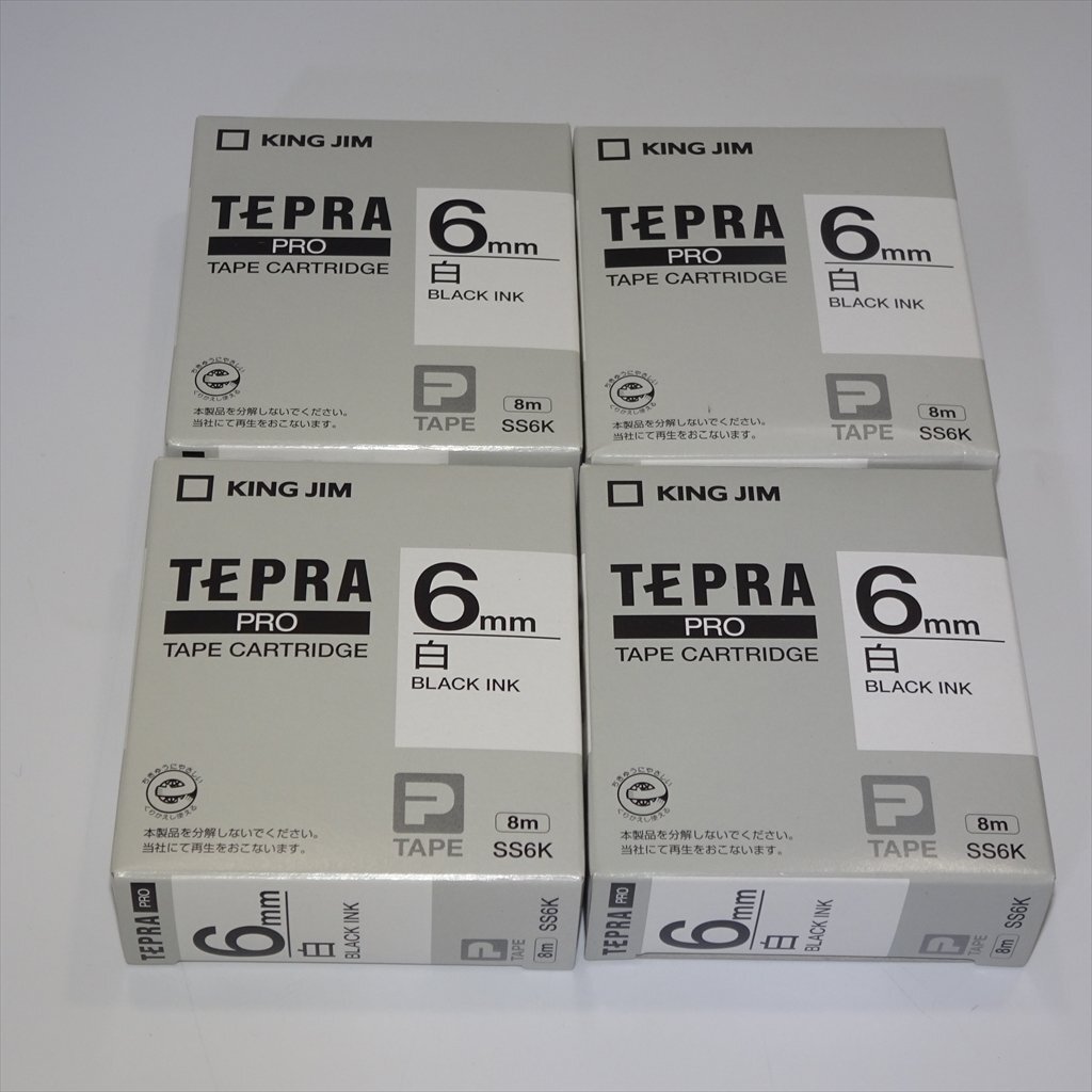 * outer box none 10 piece + box have 4 piece set original King Jim Tepra PRO tape cartridge SS6K 6mm width [ free shipping ] NO.5041
