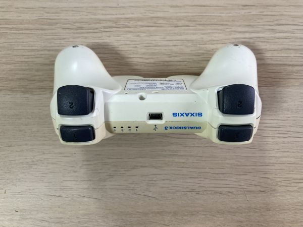 PS3 周辺機器 デュアルショック3 SIXAXIS ワイヤレスコントローラー ホワイト 【管理 17529】【B】_画像3