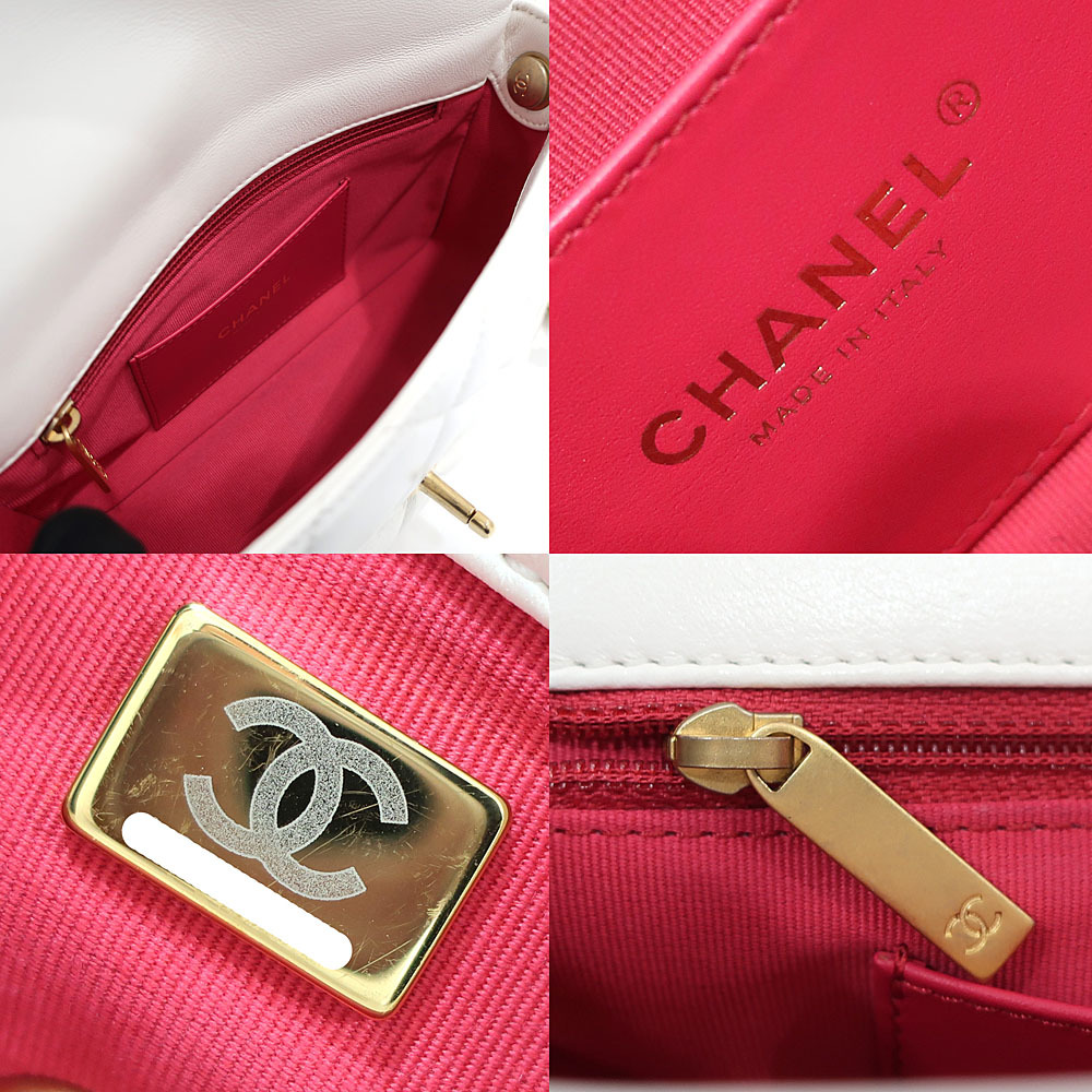 【栄】シャネル CHANEL バッグ マトラッセ AS3986 チェーンショルダー ハート ラムスキン WH/GD 女性 ランダム 袋 箱_画像6