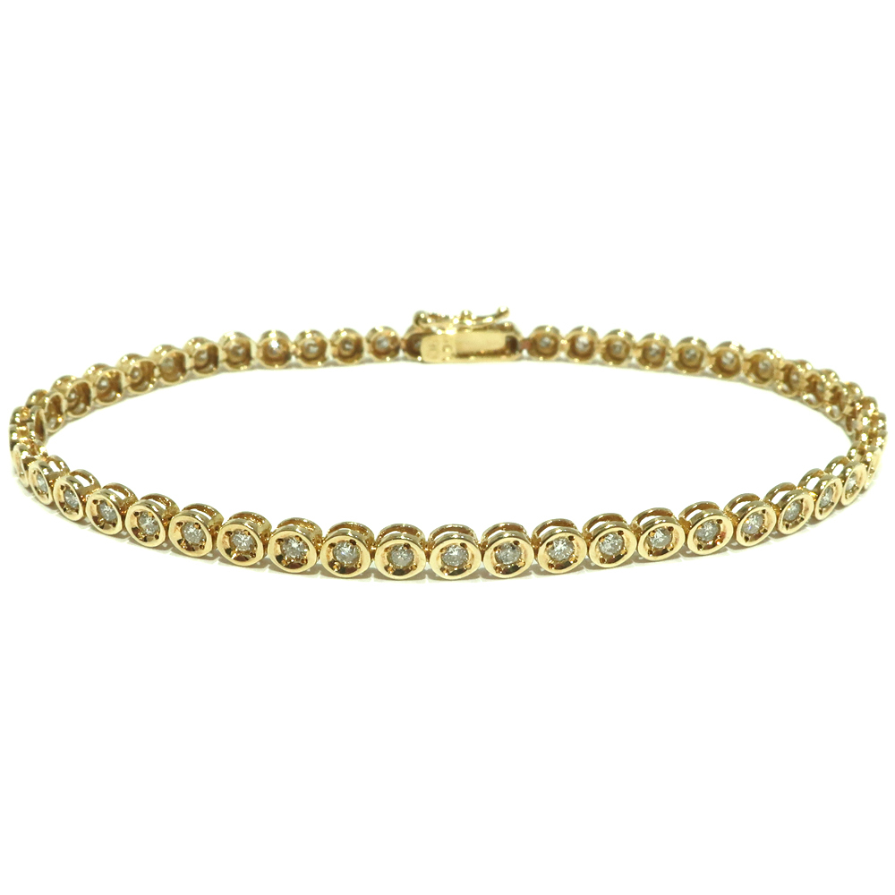 最新人気 27500円 【天白】ジュエリー テニスブレスレット アクセサリー イエローゴールド