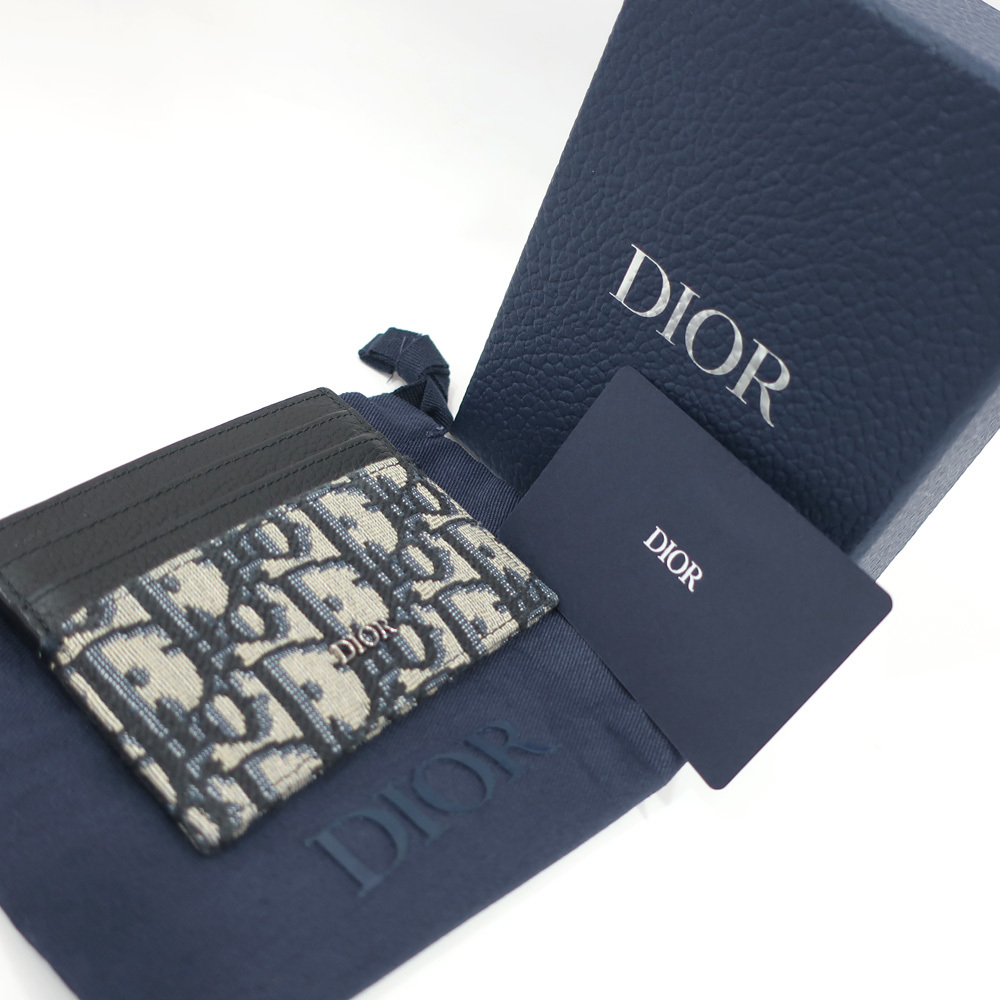 【栄】ディオール DIOR カードホルダー 2ESCH135YSE_H05E オブリークジャガード BK 服飾小物 その他 袋 箱 新品_画像9