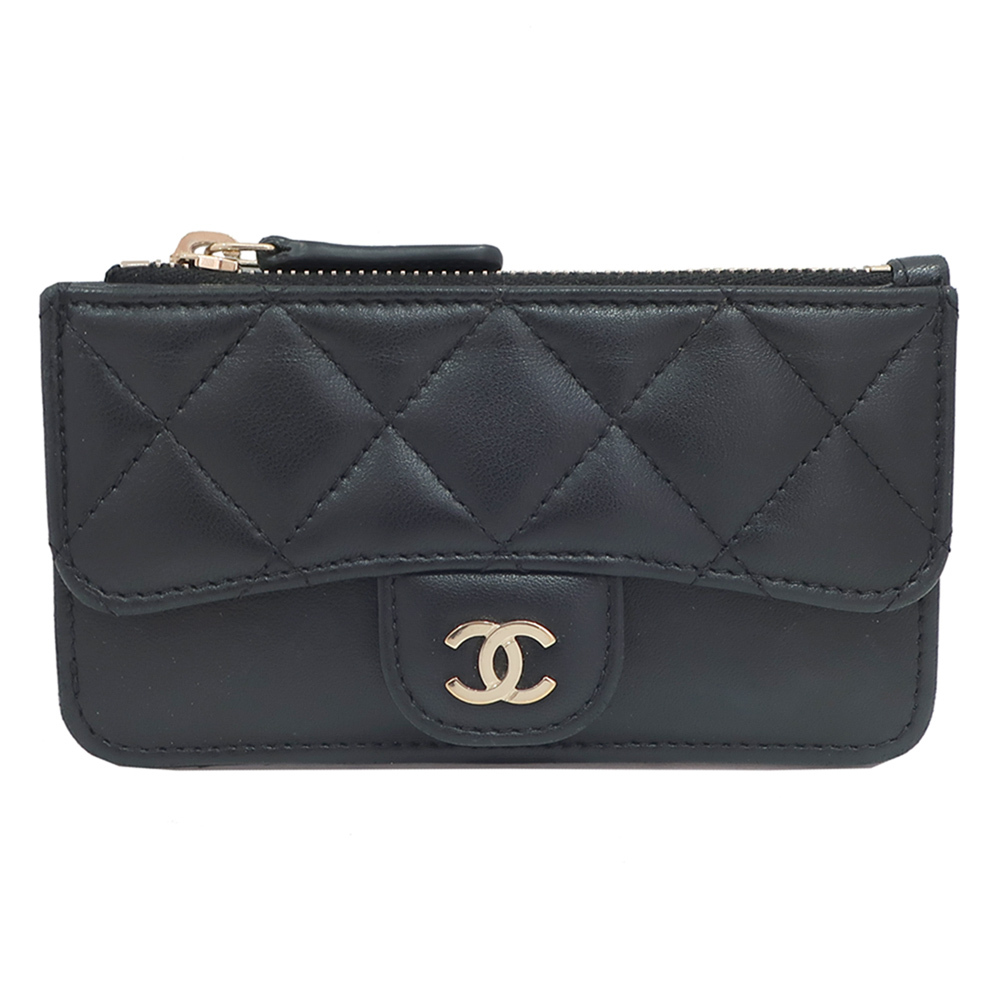 【栄】シャネル CHANEL カード/コインケース クラシック AP2570 ラムスキン BK 女性 31番台 小物 その他 保証書 袋 箱_画像1