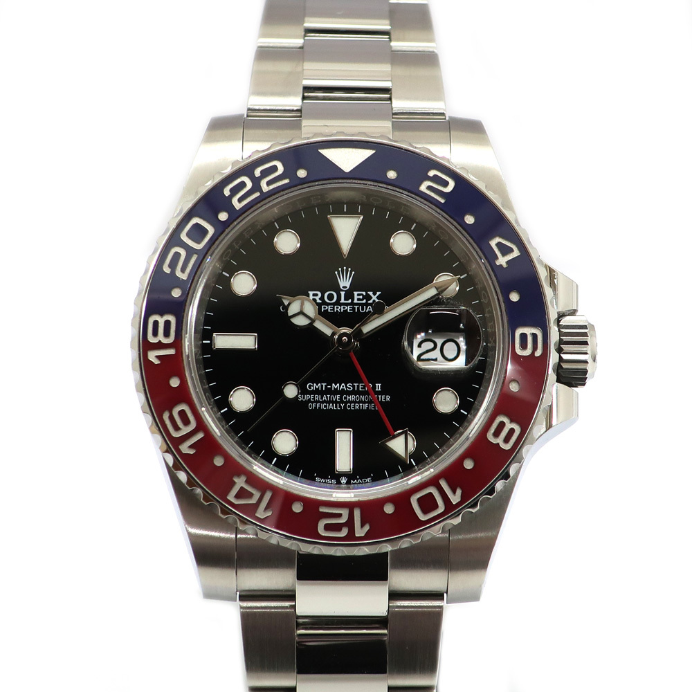 [Tenpaku] [Rolex] Rolex Gmt Master 2 126710blro Black Blue Red SS Oyster Automatic Men's Watch Box 21 -летняя гарантия [Используется]