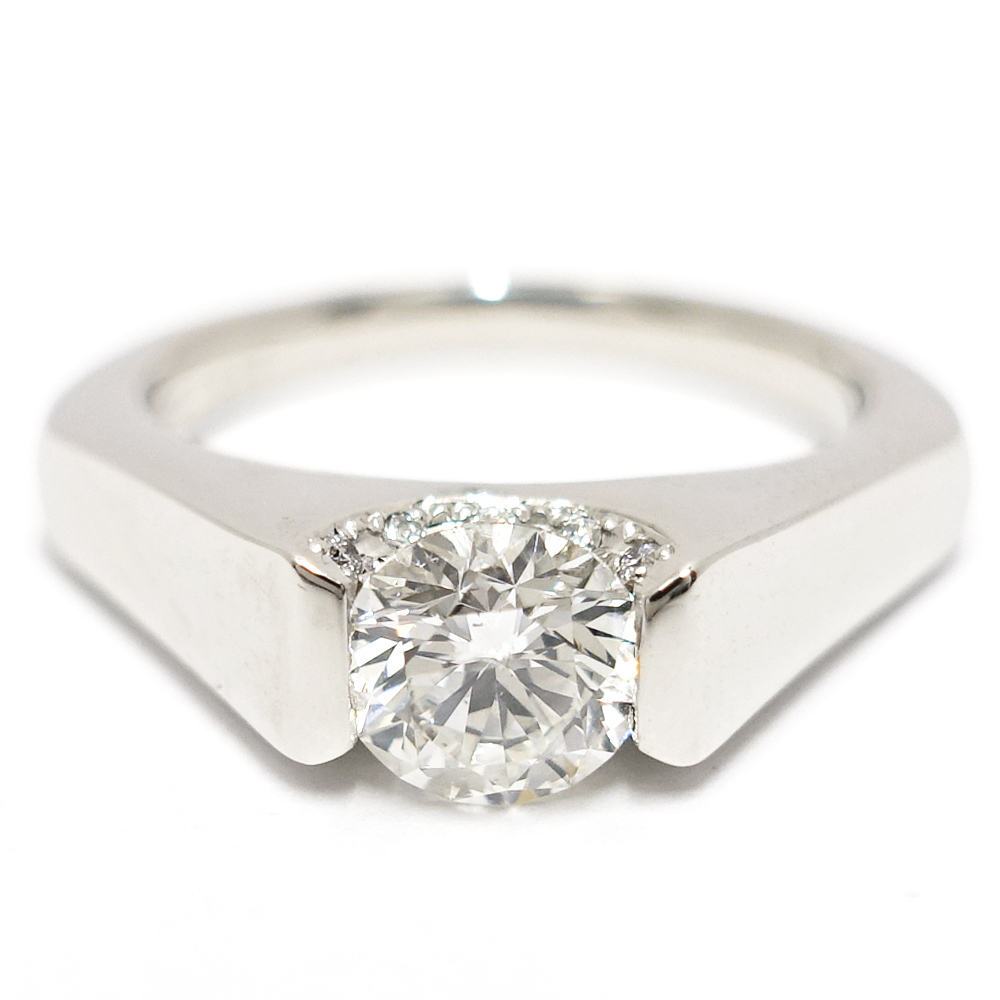 【国内正規総代理店アイテム】 指輪 リング デザイン 一粒 0.06ct 1.010ct ダイヤモンド 【栄】Pt900 ジュエリー レディース【仕上済】 メンズ プラチナ 高級 プラチナ台