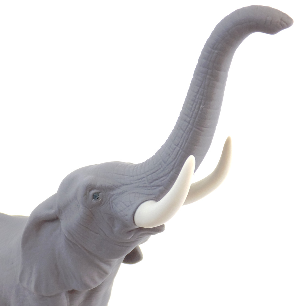 【天白】リヤドロ BALANCE ELEPHANT I バランスエレファント ゾウ 陶器人形 置物 オブジェ 飾り物 象 010 18200 3Z44E_画像9