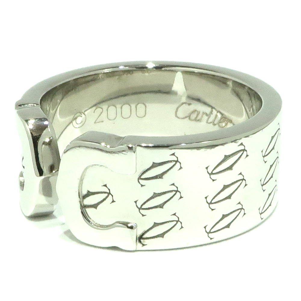 【天白】カルティエ 2C ジュエリー リング 指輪 2000 K18 750 ホワイトゴールド ＃50 アクセサリー メンズ レディース_画像2