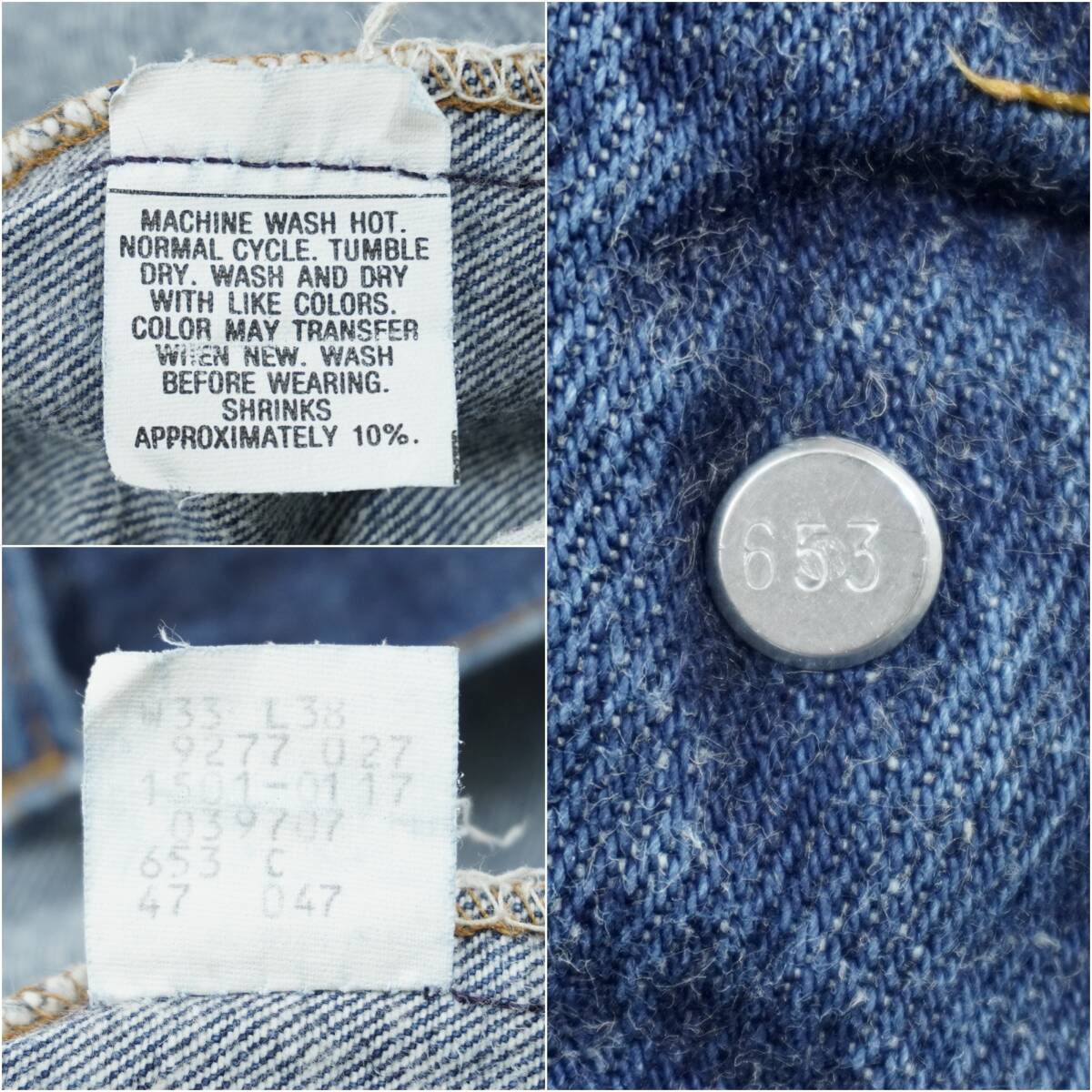 Levi's 501 INDIGO DENIM PANTS USA 1987s W33 L38 LS24040 Vintage リーバイス デニムパンツ ジーンズ 1980年代 アメリカ製 ヴィンテージ