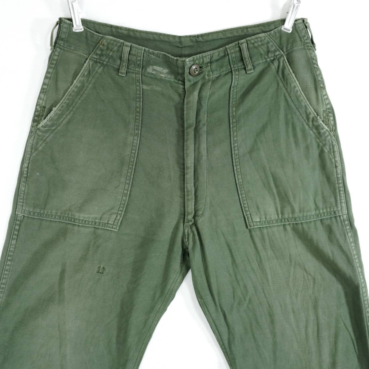 US ARMY UTILITY TROUSERS OG-107 1971s W32 L33 MIL24018 Vintage アメリカ軍 ベイカーパンツ ユーティリティーパンツ 1970年代_画像3