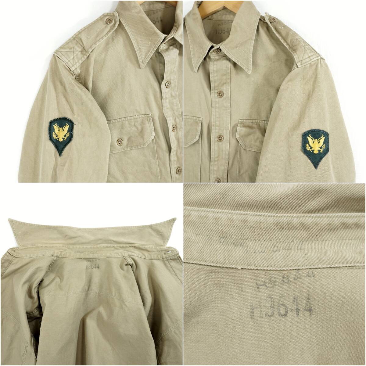 US ARMY KHAKI SHIRT 1950s SH24051 Vintage アメリカ軍 US ARMY KHAKI SHIRT 1950s SH24051 Vintage アメリカ軍