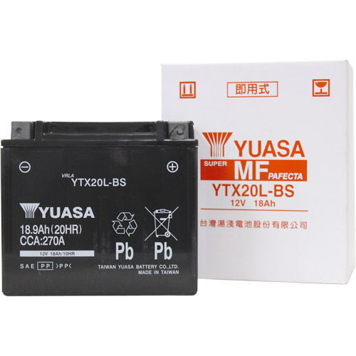 台湾ユアサ(タイワンユアサ) バイク バッテリー TYTX20L-BS (YTX20L-BS 互換) 液同梱 液別 密閉型MFバッテリー_画像1