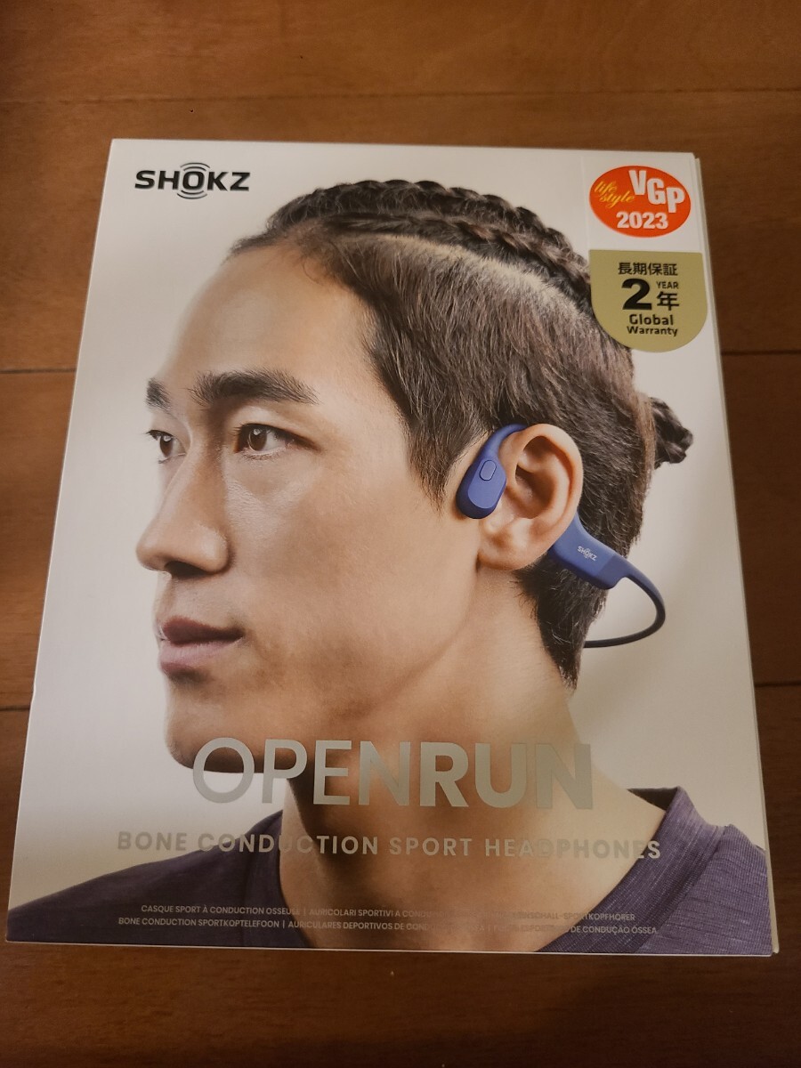 【新品】shokz ショックス 骨伝導イヤホン OpenRun SKZ-EP-000005 ブルー【保証有】_画像1