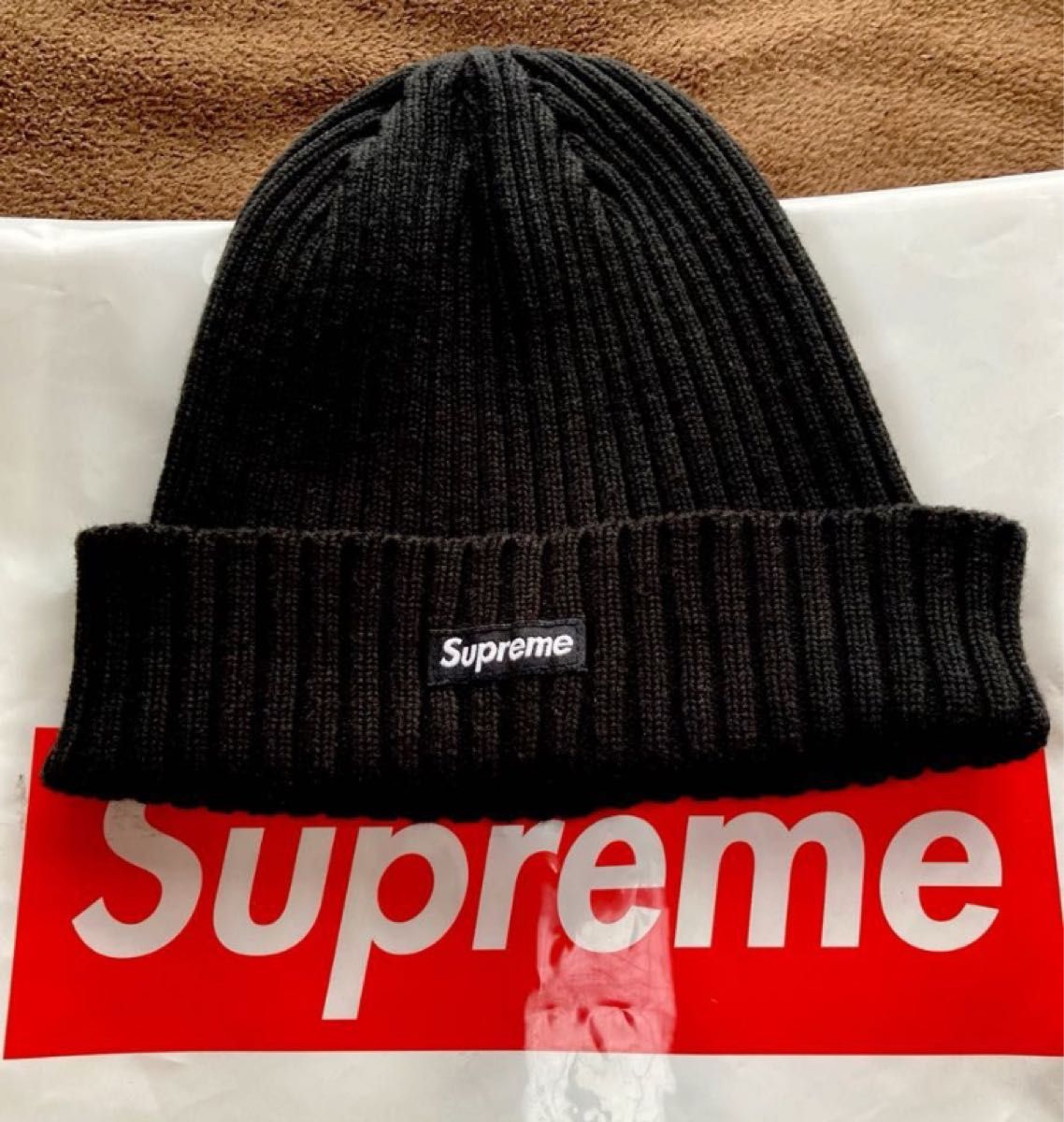 Supreme Overdyed Beanie "Black" small box logo ビーニー ニットキャップ ニット帽