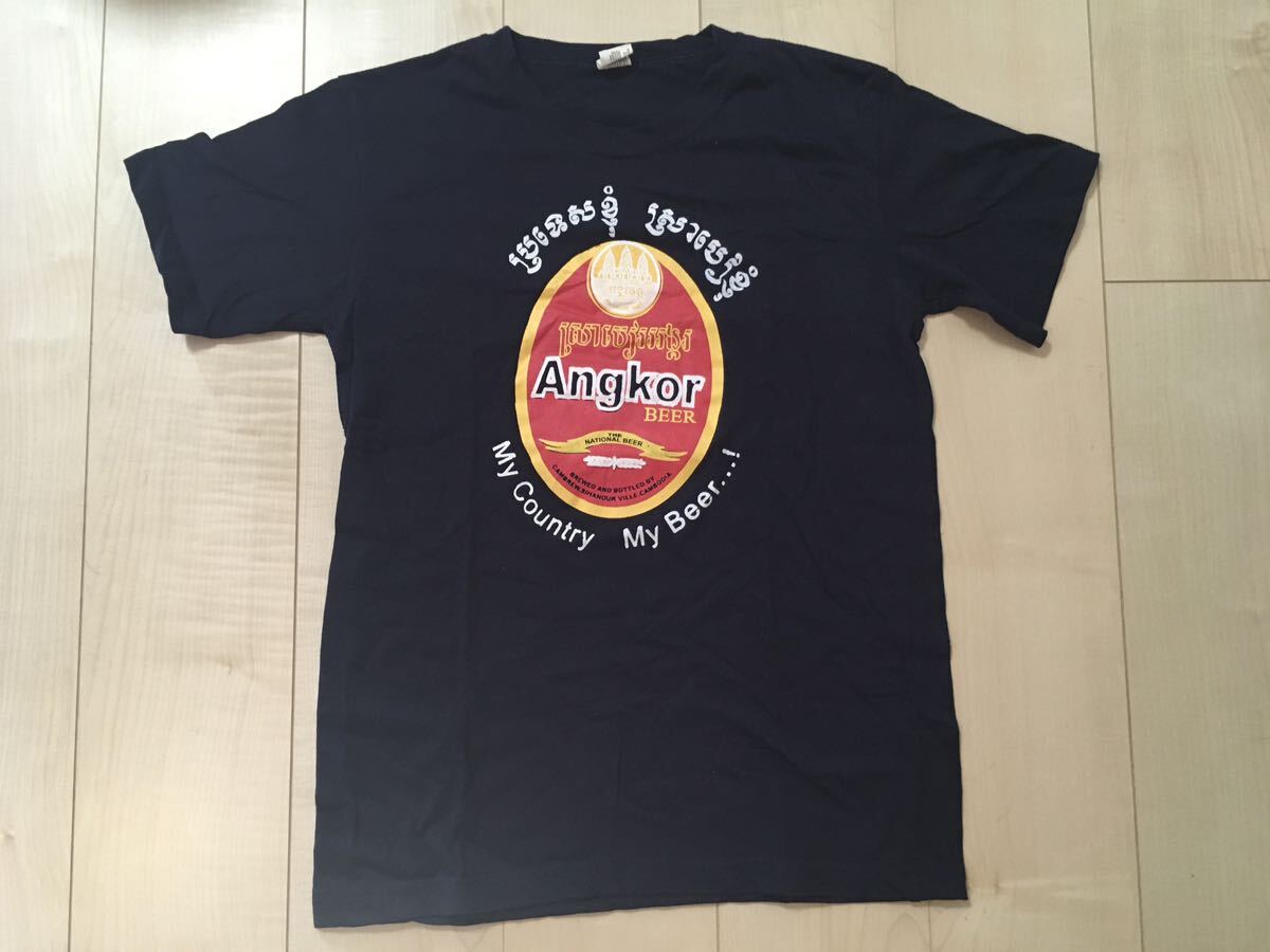 アンコールビール Angkor BEER Tシャツ ネイビーM_画像1