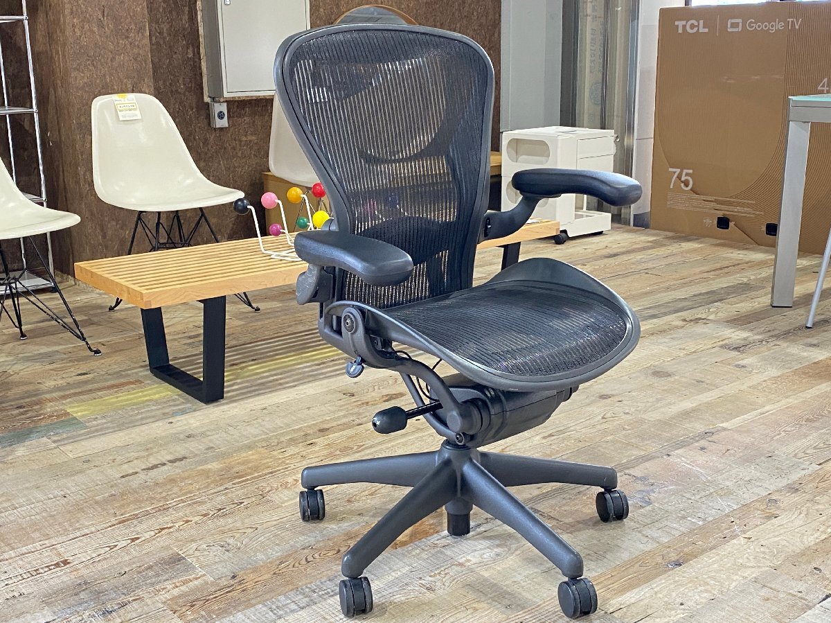 D-03029HY3018X24R HermanMiller ハーマンミラー アーロンチェア フル装備 AE123AWB Bサイズ ランバーサポート ワークチェアの画像2