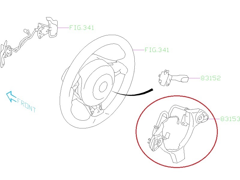 【ＢＲＺ・ＺＤ】ステアリングスイッチ（ＭＴ車用）【スバル純正】★83154CA120(アイサイト無車用）_画像2
