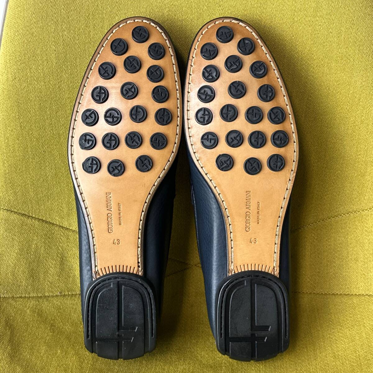  unused GIORGIO ARMANIjoru geo Armani First line Van p Loafer 43 Italy made 27.0 27.5 corresponding business leather shoes 