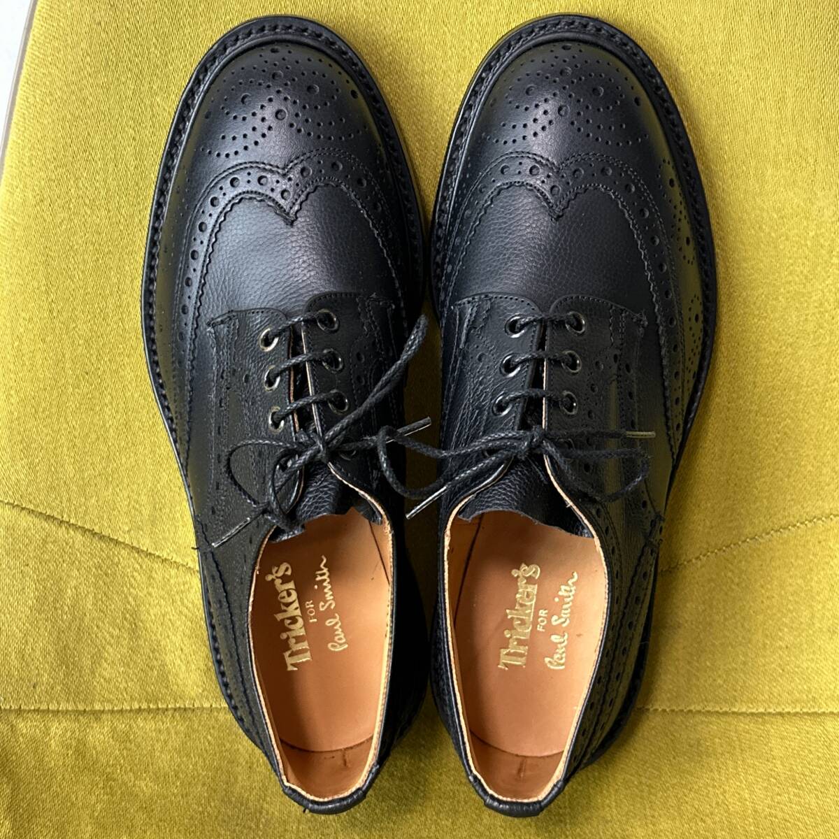 未使用 Tricker's トリッカーズ 5735 ポールスミス別注 80万番台 ウイングチップレザーシューズ 8 fitting5 英国製 26.5 27相当 ビジネス_画像2