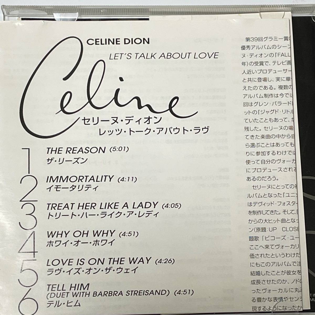 セリーヌディオン　CELINE DION LET’S TALK ABOUT LOVE CD アルバム