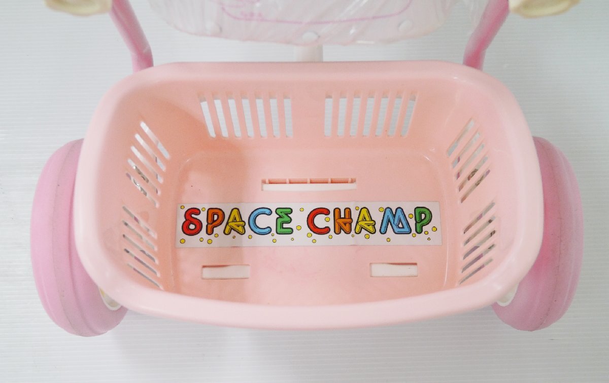 【送料着払】YAMAOKA 三輪車 SPACE CHAMP ピンク 使用年齢1.5～4才 昭和レトロ_画像7