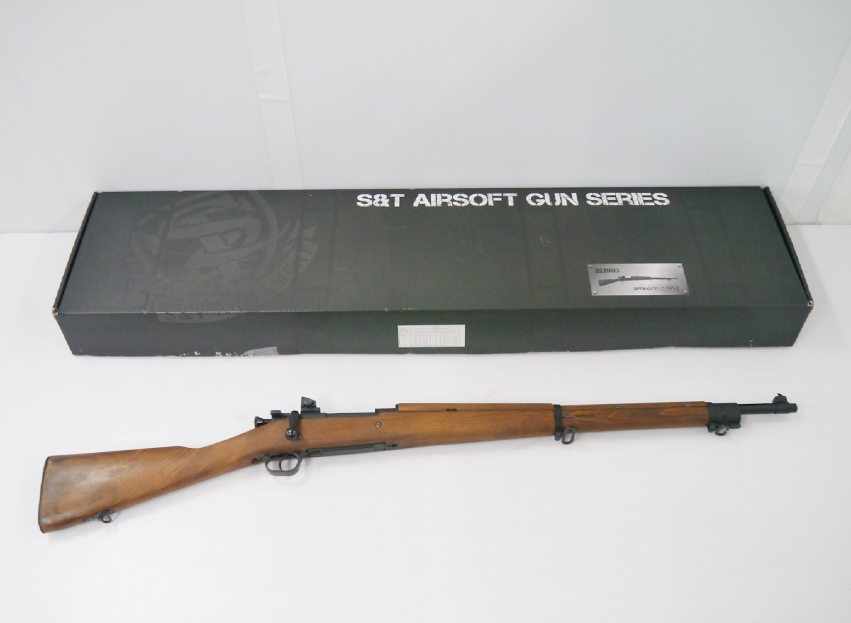 S＆T ST-SPG-09 スプリングフィールド M1903 小銃 エアーコッキングライフル リアルウッド ジャンク品の画像1