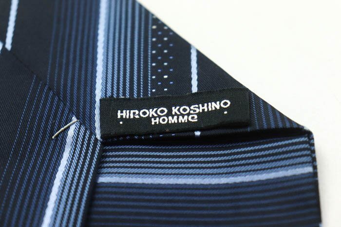 ヒロココシノ ブランド ネクタイ ストライプ柄 ドット柄 メンズ ネイビー HIROKO KOSHINOの画像4